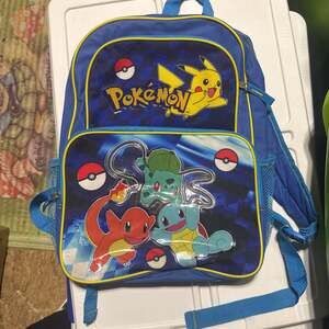 Pokemon Blue Pikachu and Friends 16" Backpack with Compartments-Brand New!